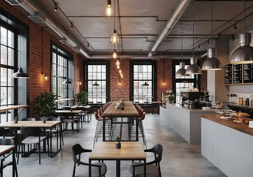 Cafe minimalis industrial yang akan membuatmu betah