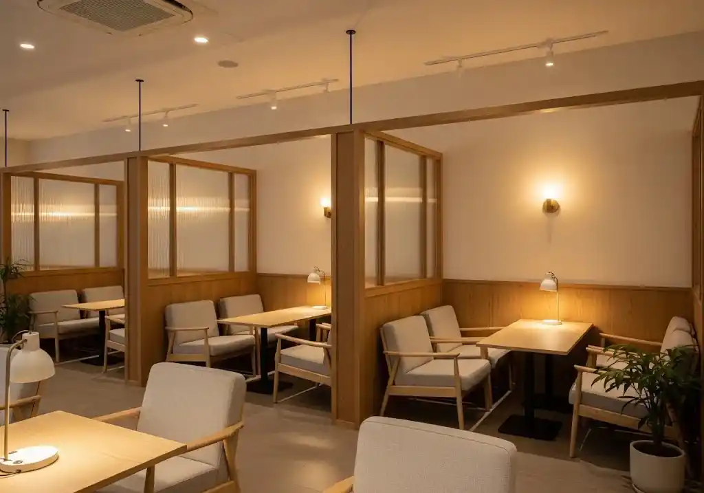 Cafe minimalis ramah introvert desain private dan menenagkan