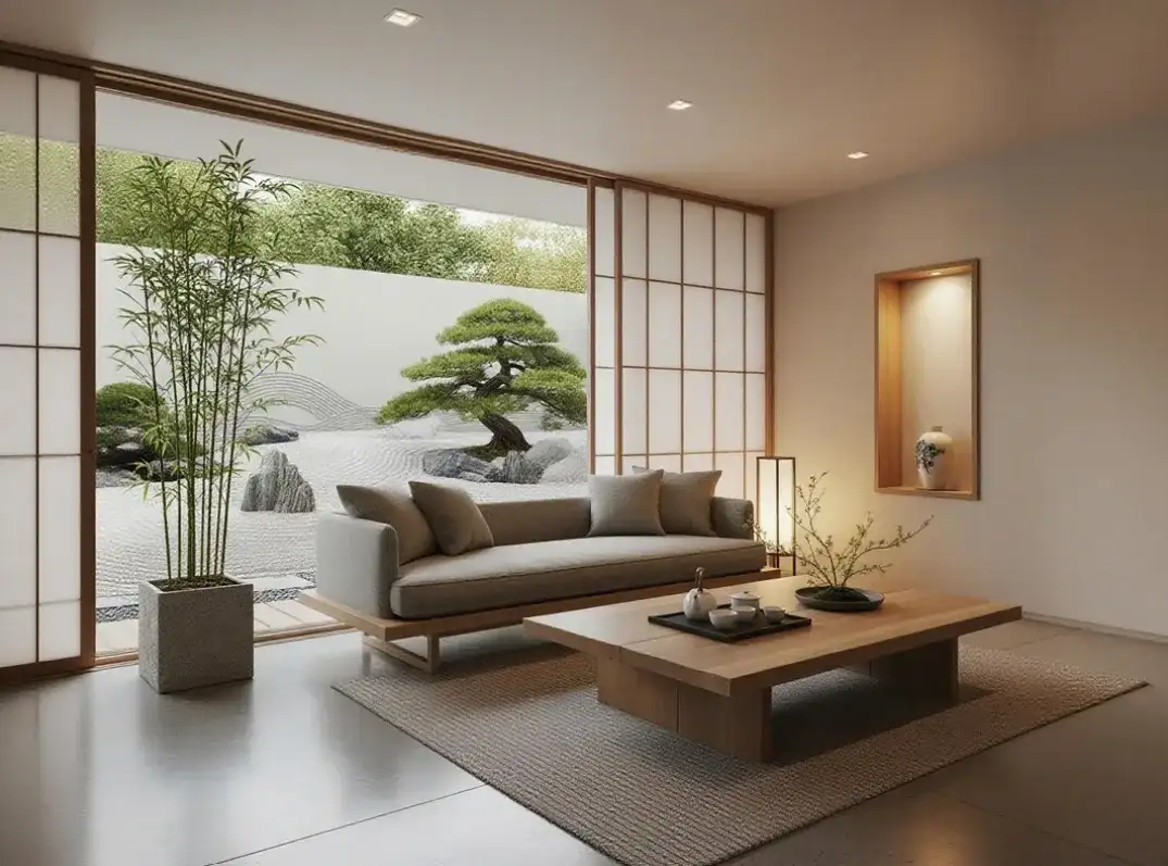 Desain Interior Rumah Berkonsep Zen Garden