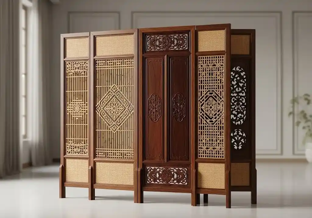 Partisi kayu atau bambu