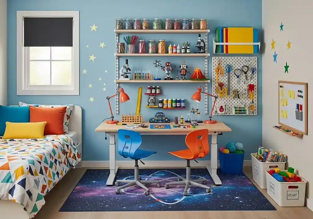 Rekomendasi desain interior kamar anak dengan craft area