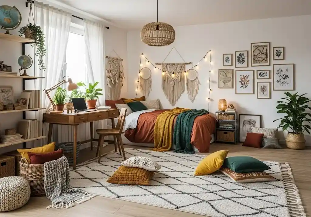 Rekomendasi desain interior kamar remaja gaya bohemian