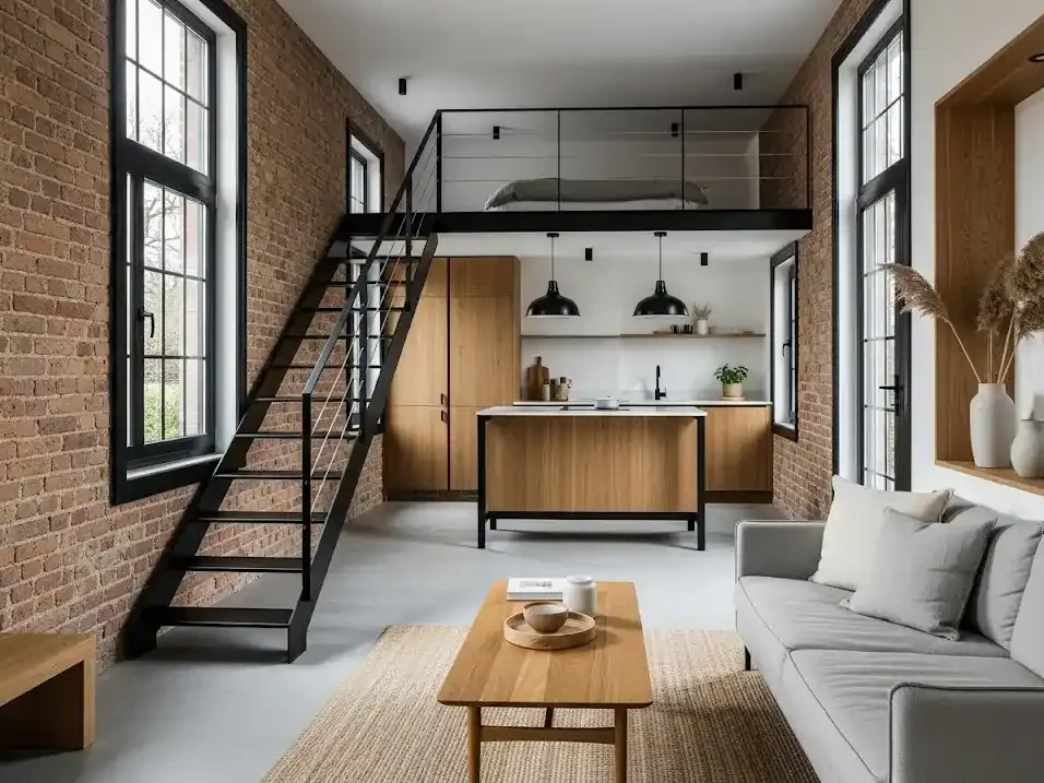 Desain Interior Rustic Industrial