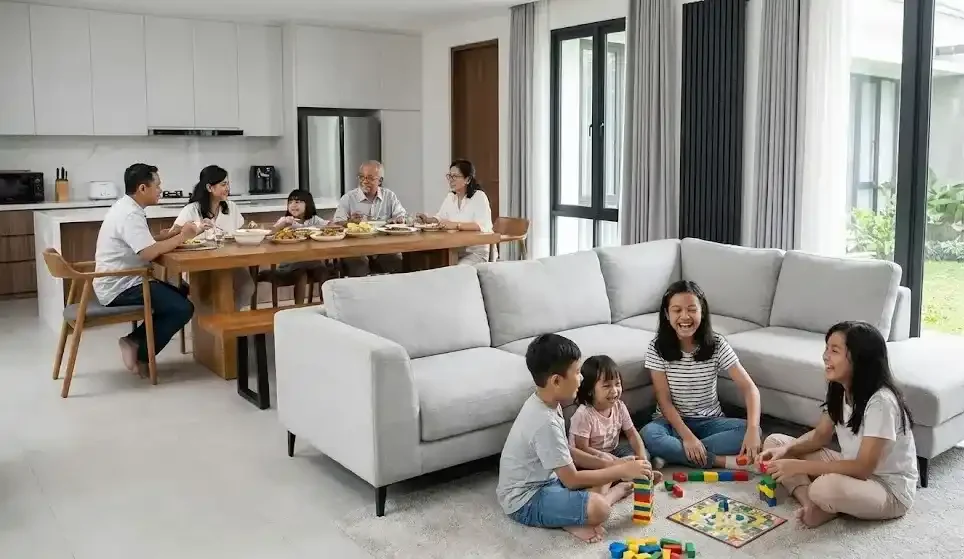 Manfaat dan Tantangan Desain Ruang Keluarga Menyatu dengan Ruang Makan