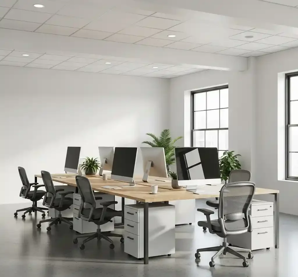 Minimalis dengan Meja Bersama