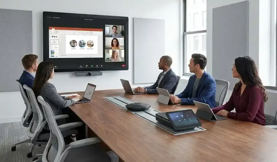 Perangkat meeting modern untuk meningkatkan kualitas meeting perusahaan
