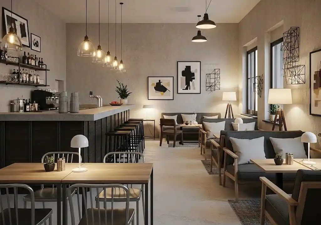 Thumbnail Konten Iruka Interior Cafe Bertema Industrial