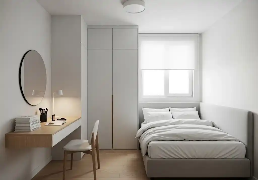 Kamar dengan Gaya Simpel dan Modern