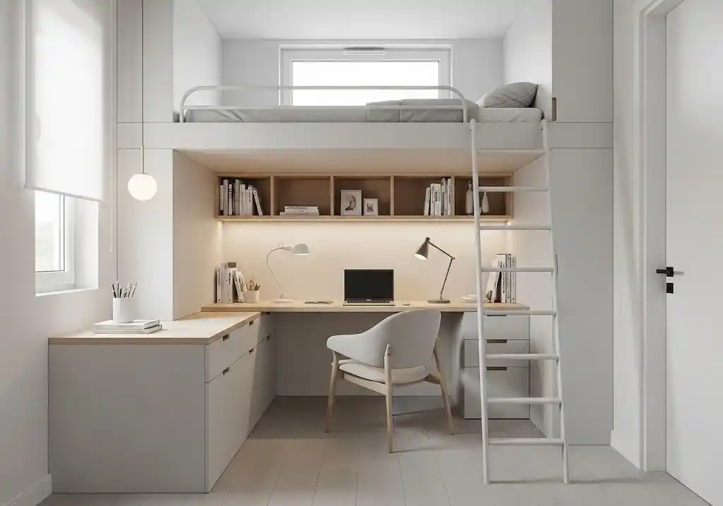 Kamar dengan Tempat Tidur Tingkat atau Loft Bed