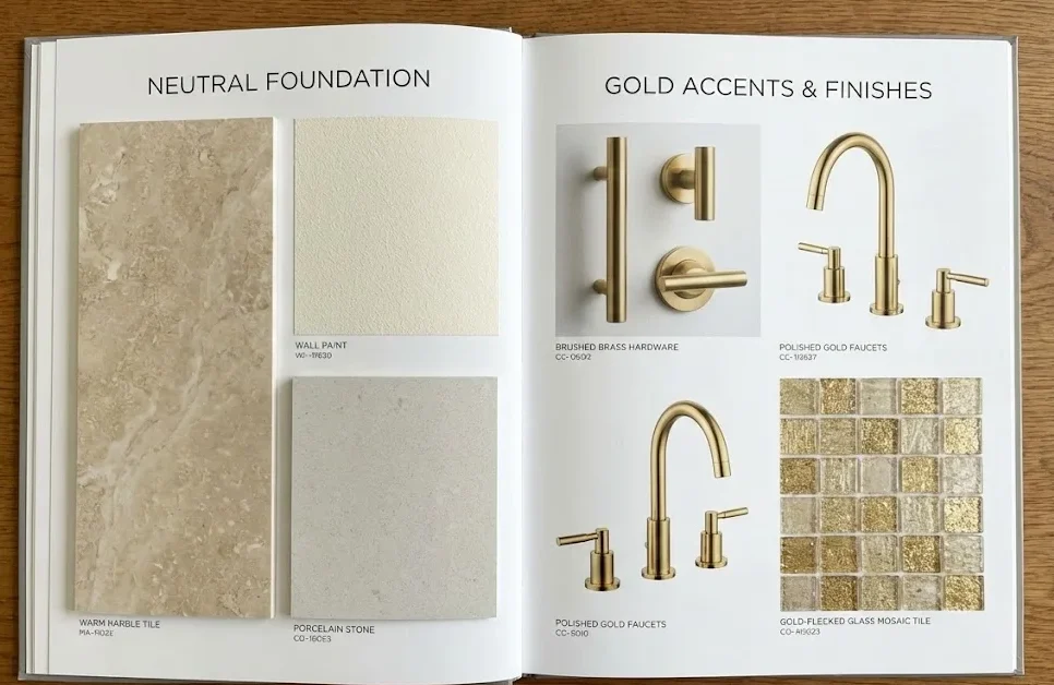 Palet Warna Netral + Aksen Emas
