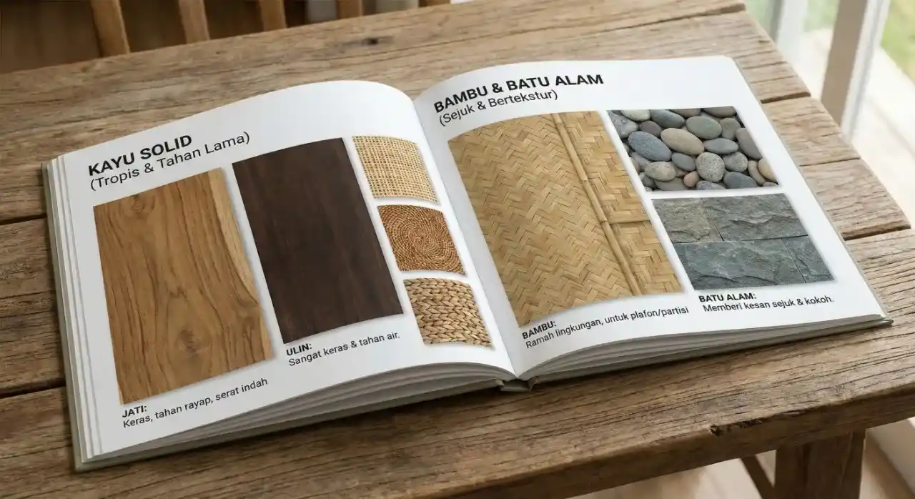 Penggunaan Material Alami untuk Desain Interior Rumah Tropis