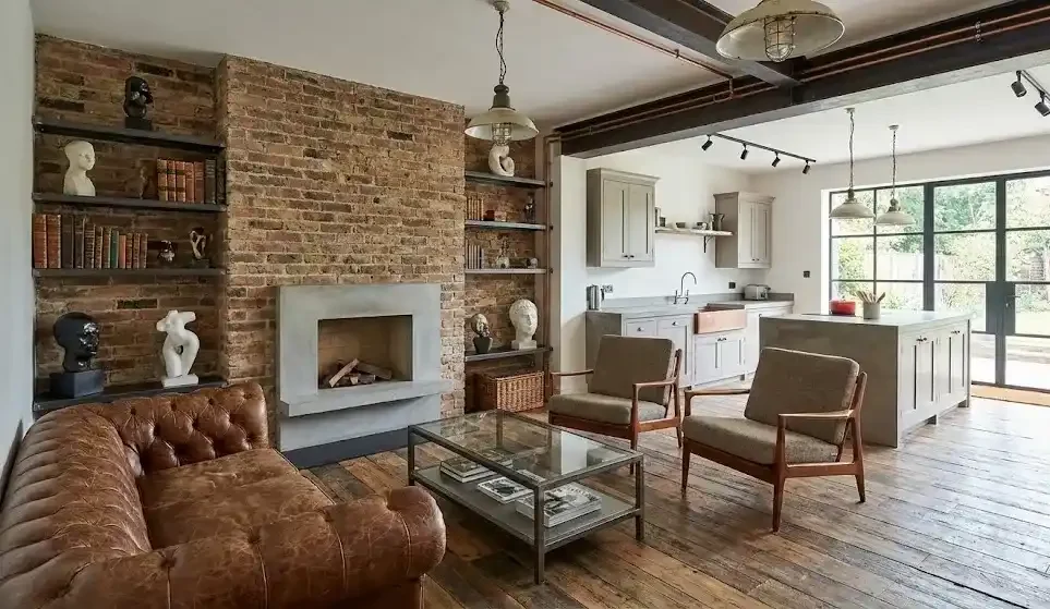 Perpaduan Material Klasik & Idustirial