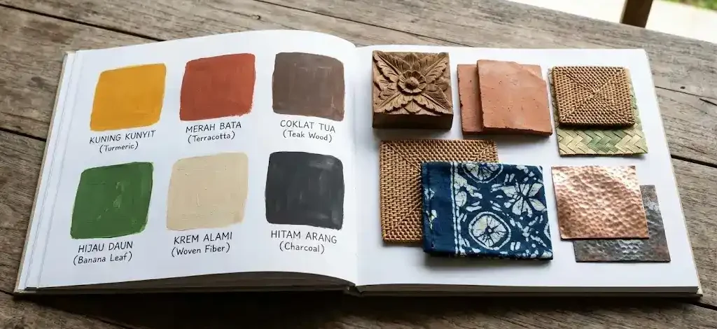 Palet Warna dan Material Rumah Joglo Klasik