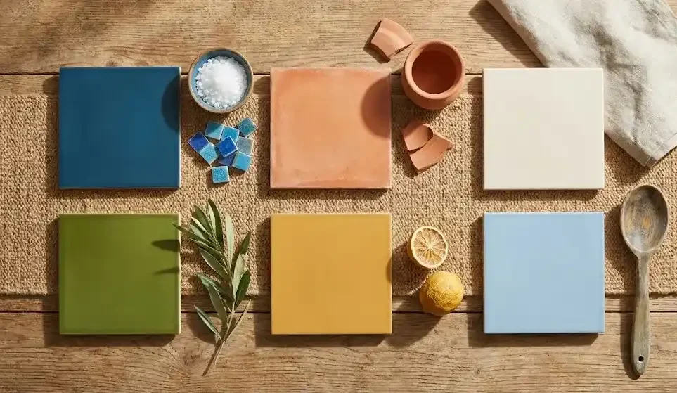 Warna yang identik dengan gaya mediterania