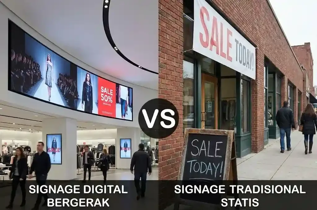 Perbandingan efektivitas Signage Digital dan Tradisional